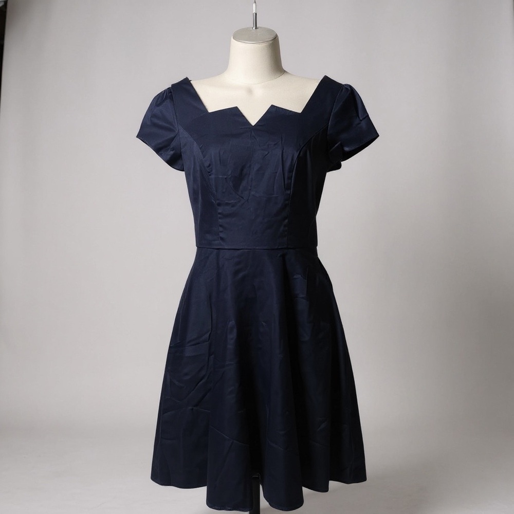 Girstunm Women's Classic Tea Dress – Short Sleeve A-Line Cocktail Party Dress